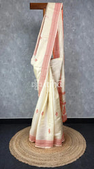 SEMI TUSSAR EMBROIDERY SAREE
