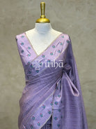 SEMI TUSSAR EMBROIDERY SAREE