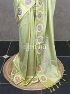 SEMI TUSSAR EMBROIDERY SAREE