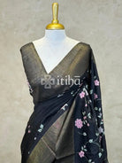 SEMI TUSSAR EMBROIDERY SAREE
