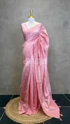 SEMI TUSSAR EMBROIDERY SAREE