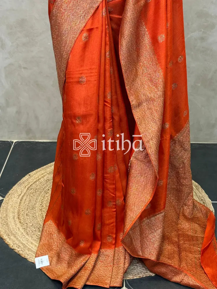 SEMI TUSSAR GEORGETTE BANARASI SAREE