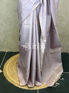 SEMI TUSSAR KANTHA STITCH EMBROIDERY SAREE