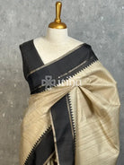 SEMI TUSSAR KANTHA WORK BANARASI SAREE