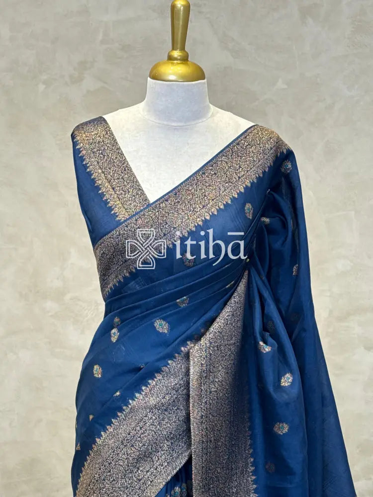 SEMI TUSSAR MEENAKARI BANARASI SAREE