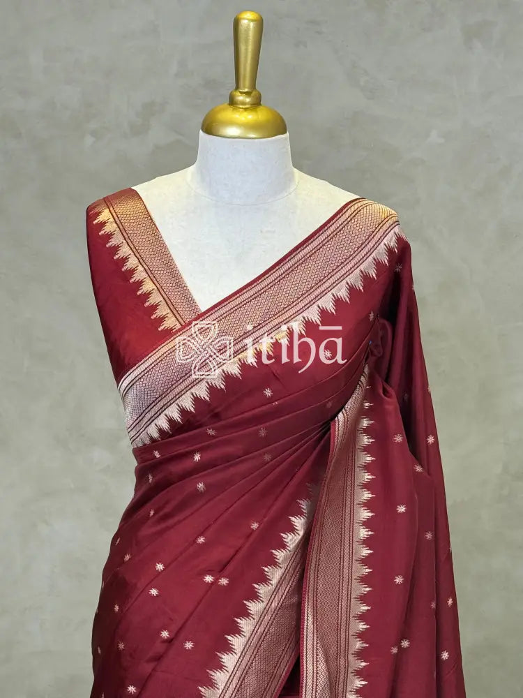 SEMI TUSSAR MEENAKARI BANARASI SAREE