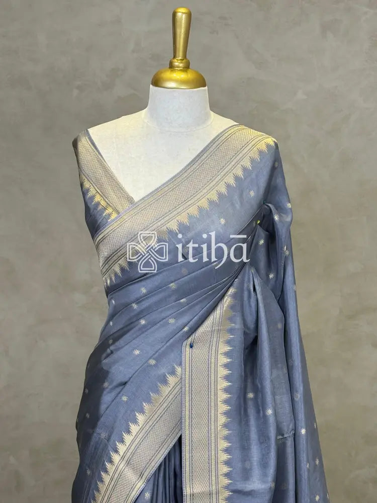 SEMI TUSSAR MEENAKARI BANARASI SAREE