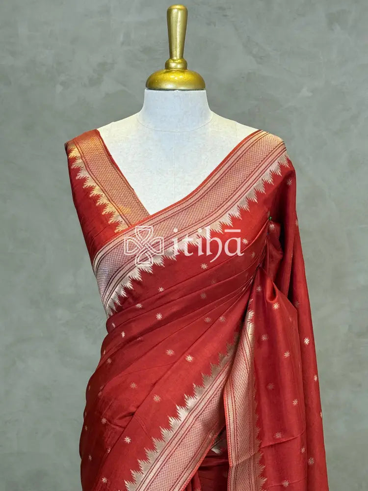 SEMI TUSSAR MEENAKARI BANARASI SAREE