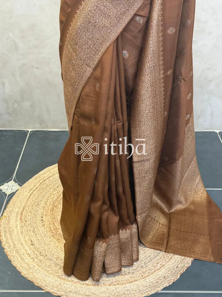 SEMI TUSSAR MEENAKARI BANARASI SAREE