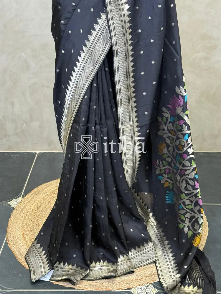 SEMI TUSSAR MEENAKARI BANARASI SAREE