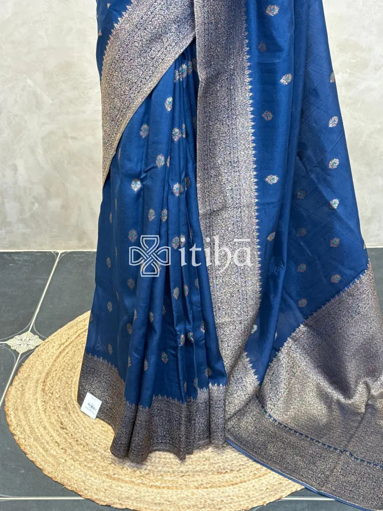 SEMI TUSSAR MEENAKARI BANARASI SAREE