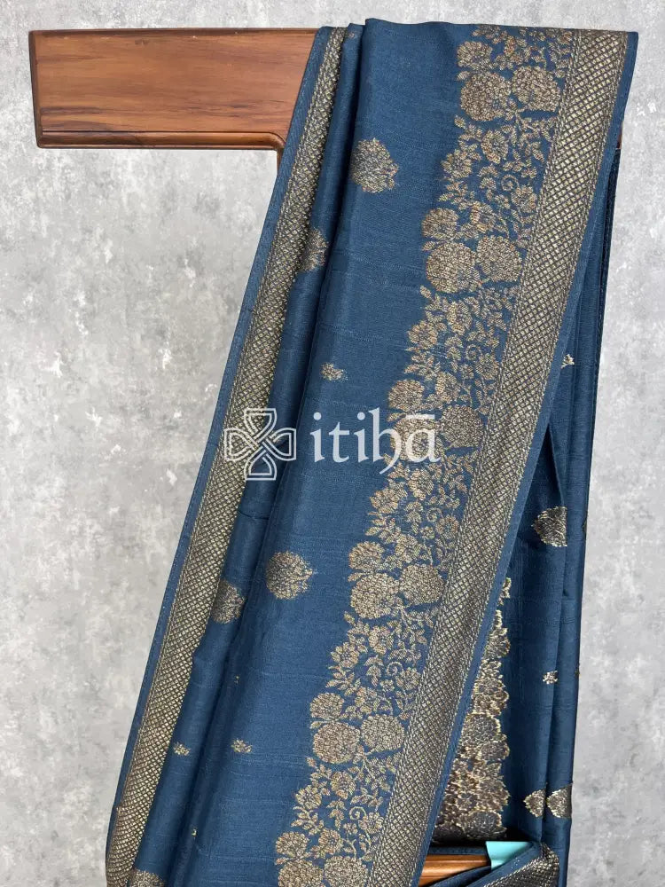 SEMI TUSSAR RAW SILK BANARASI SAREE