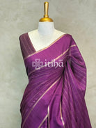 SEMI TUSSAR SAREE - Purple