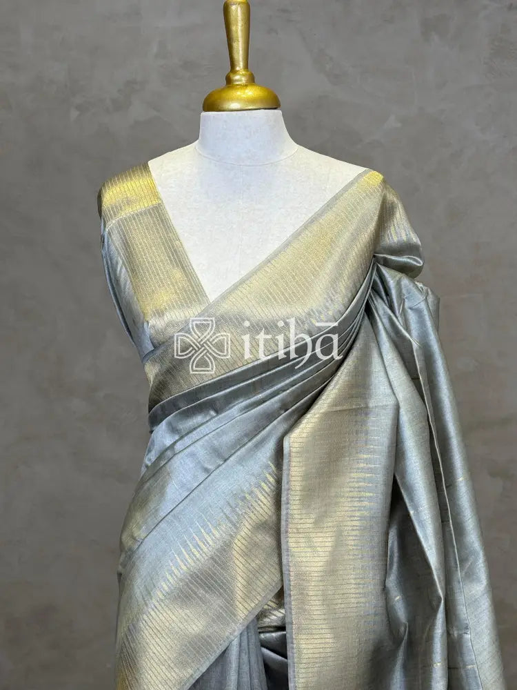 SEMI TUSSAR SILK WEAVING BANARASI SAREE