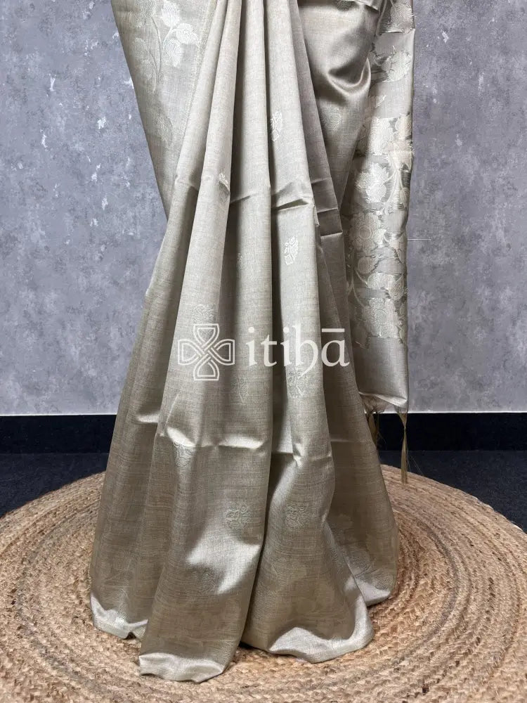 SEMI TUSSAR SILK WEAVING BANARASI SAREE