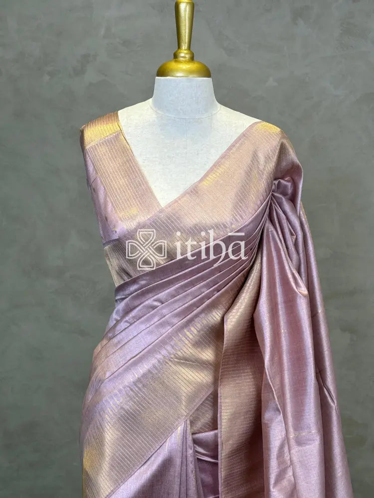 SEMI TUSSAR SILK WEAVING BANARASI SAREE