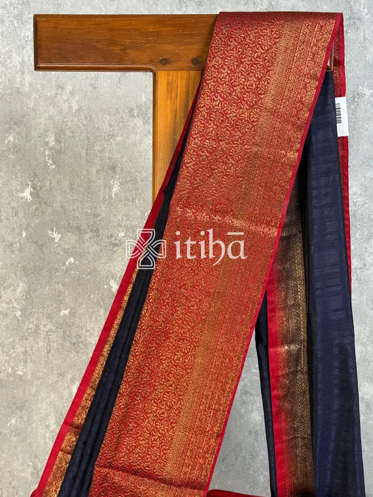 SEMI TUSSAR WEAVING CONTRA BANARASI SAREE