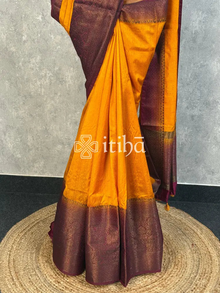 SEMI TUSSAR WEAVING CONTRA BANARASI SAREE