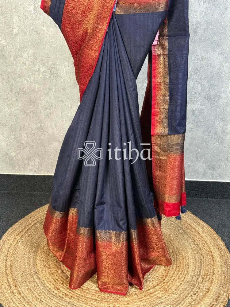 SEMI TUSSAR WEAVING CONTRA BANARASI SAREE