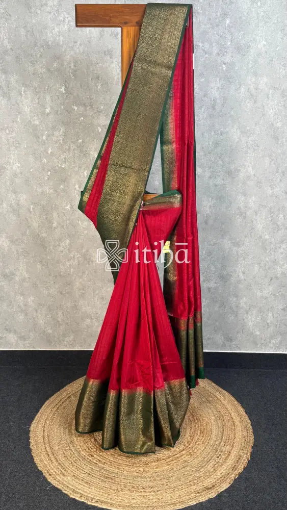 SEMI TUSSAR WEAVING CONTRA BANARASI SAREE