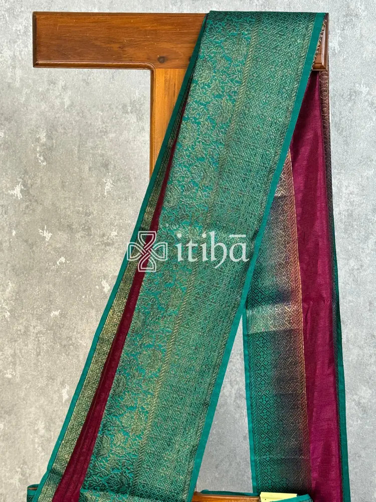 SEMI TUSSAR WEAVING CONTRA BANARASI SAREE