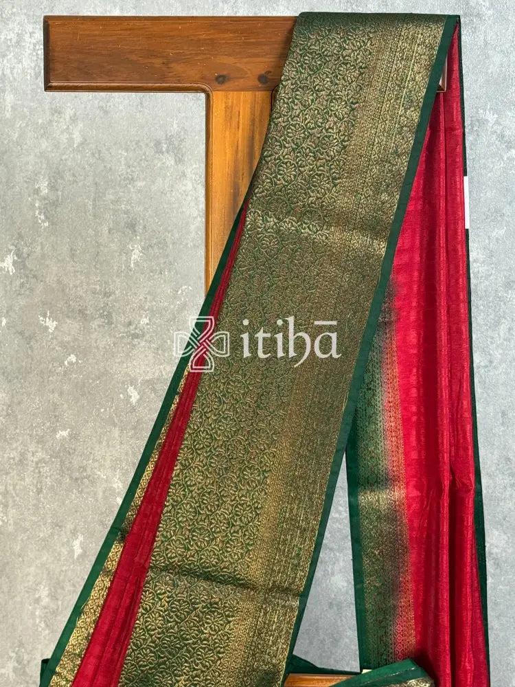 SEMI TUSSAR WEAVING CONTRA BANARASI SAREE