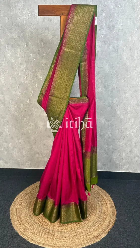 SEMI TUSSAR WEAVING CONTRA BANARASI SAREE
