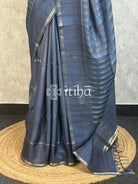 SEMI TUSSAR ZARI STRIPES BANARASI SAREES