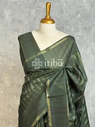 SEMI TUSSAR ZARI STRIPES BANARASI SAREES
