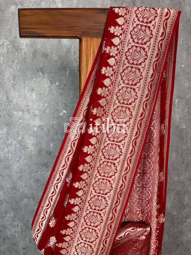 SILK GEORGETTE BANARASI SAREE