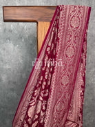 SILK GEORGETTE GOLD ZARI BANARASI SAREE