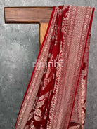 SILK GEORGETTE GOLD ZARI BANARASI SAREE
