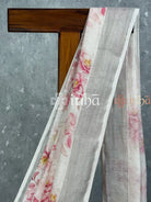 SILK LINEN PRINTED SAREE