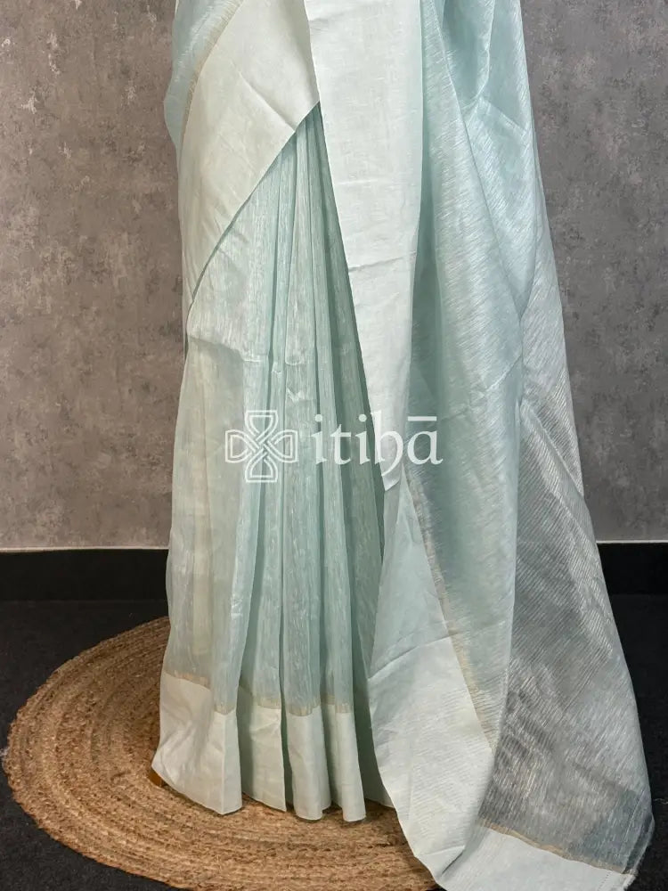 SILK LINEN SATIN BORDER BANARASI SAREE