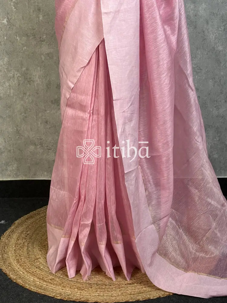 SILK LINEN SATIN BORDER BANARASI SAREE