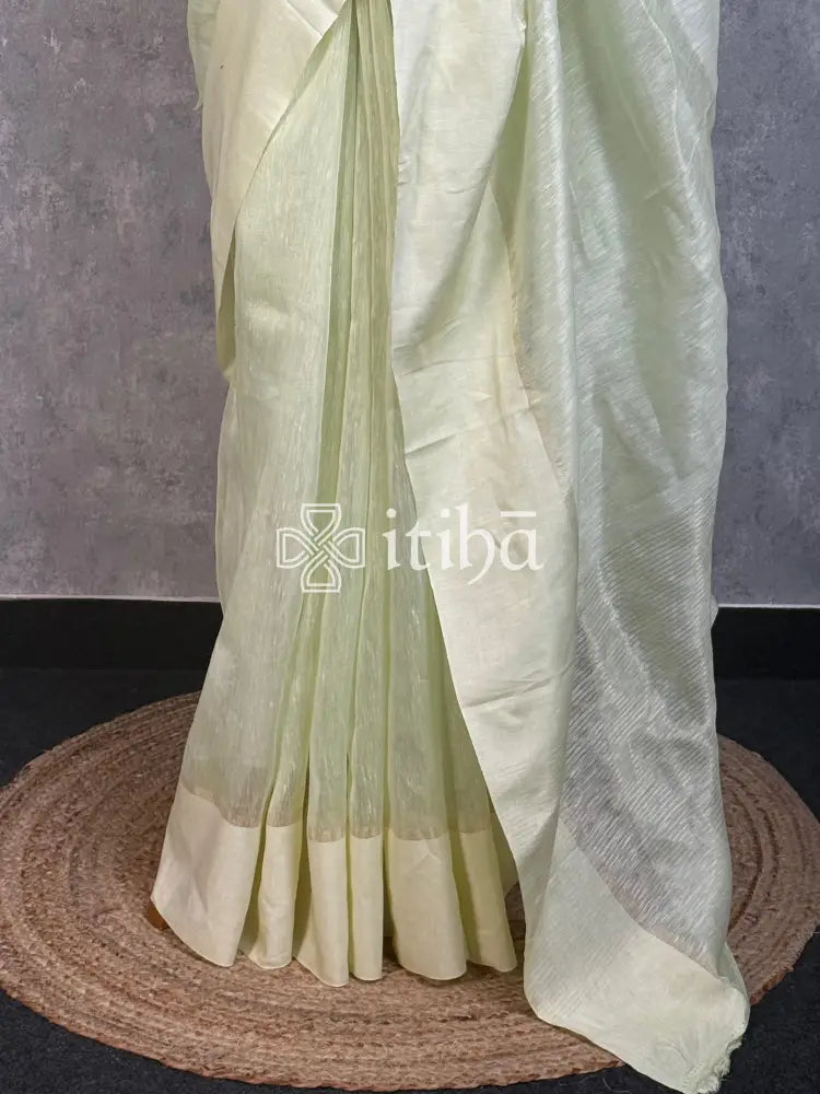SILK LINEN SATIN BORDER BANARASI SAREE