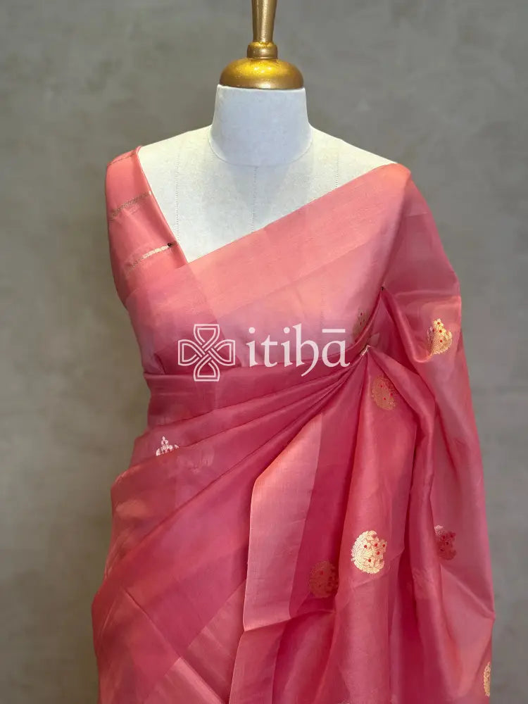 SILK ORAGNZA HANDLOOM BANARASI SAREE