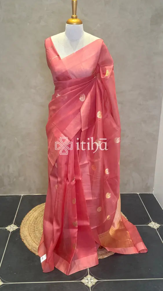 SILK ORAGNZA HANDLOOM BANARASI SAREE