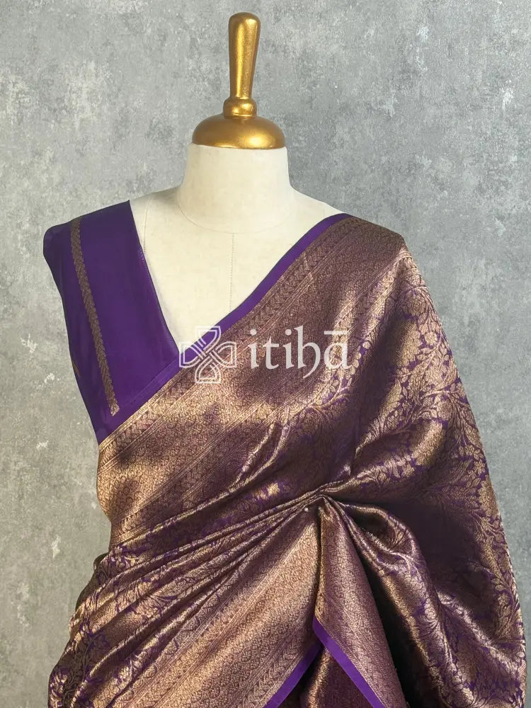 SILK ORGANZA ANTIQUE BANARASI SAREE