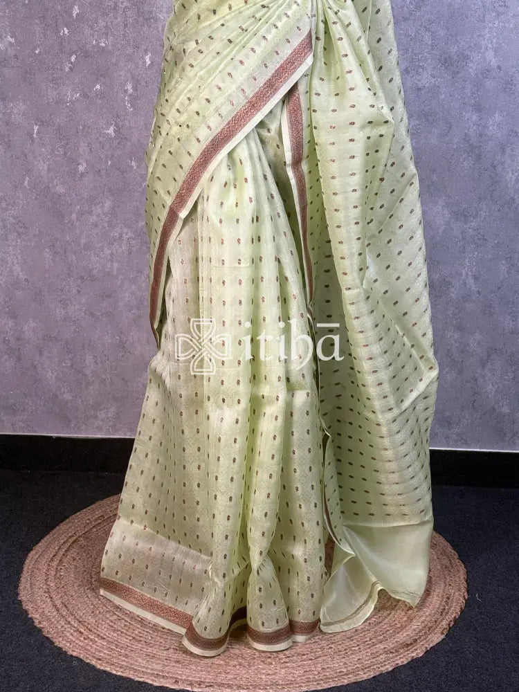 SILK ORGANZA ANTIQUE BANARASI SAREE