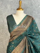SILK ORGANZA ANTIQUE BANARASI SAREE