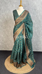 SILK ORGANZA ANTIQUE BANARASI SAREE