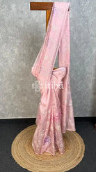 SILK ORGANZA APPLIQUE EMBROIDERY SAREE