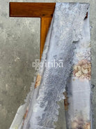 SILK ORGANZA APPLIQUE EMBROIDERY SAREE