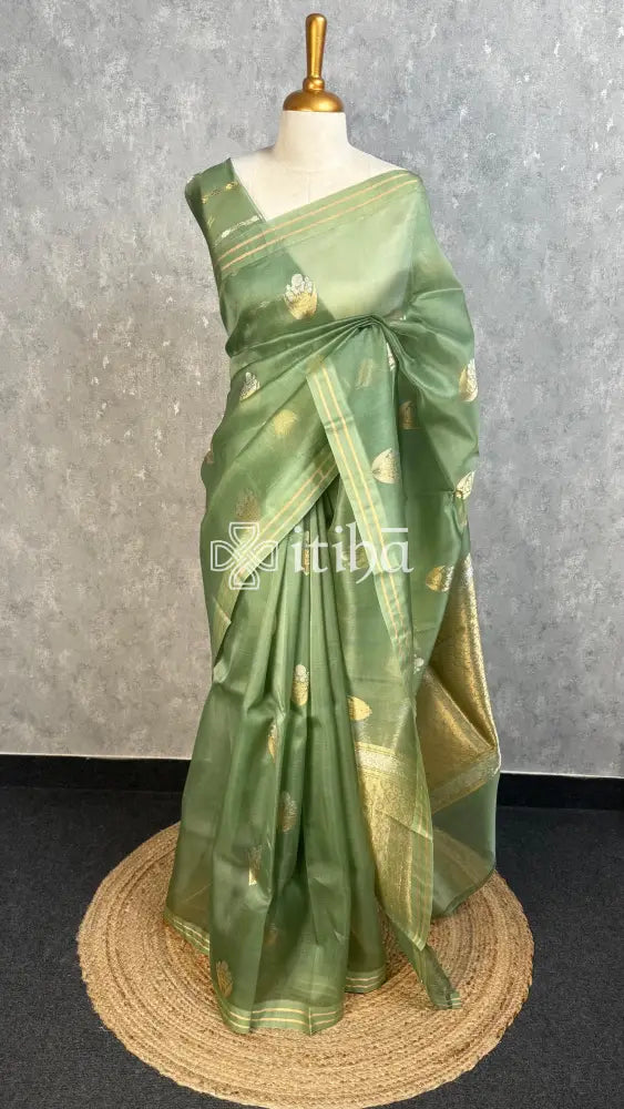 SILK ORGANZA BANARASI SAREE