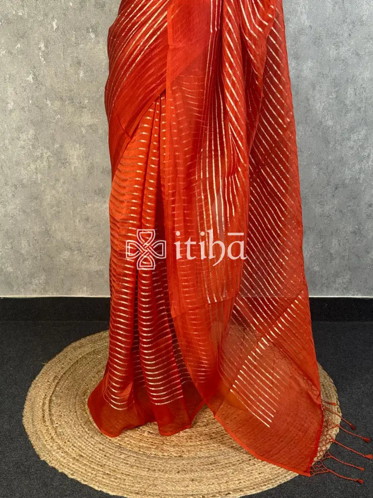 SILK ORGANZA BANARASI SAREE