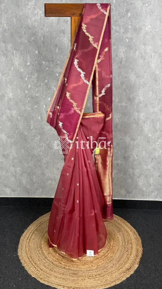 SILK ORGANZA BANARASI SAREE