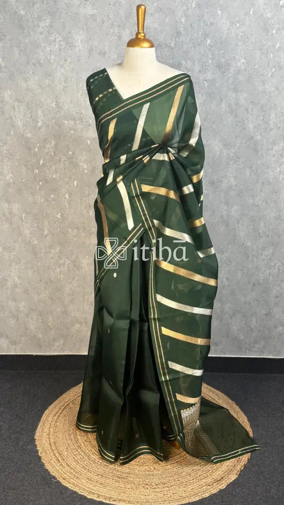 SILK ORGANZA BANARASI SAREE