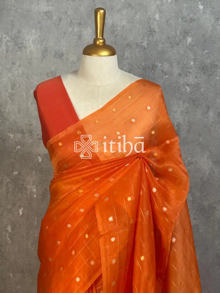 SILK ORGANZA BANARASI SAREE