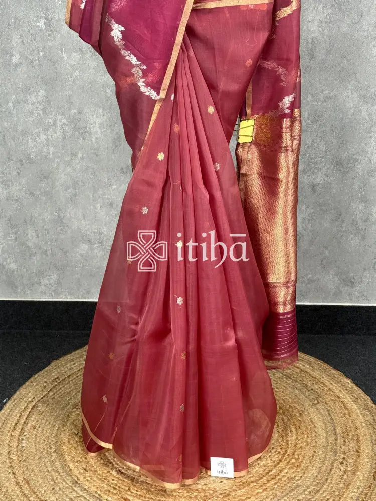 SILK ORGANZA BANARASI SAREE